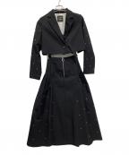 UNITED TOKYOユナイテッドトーキョー）の古着「ショートジャケット×ボリュームスカート」｜ブラック