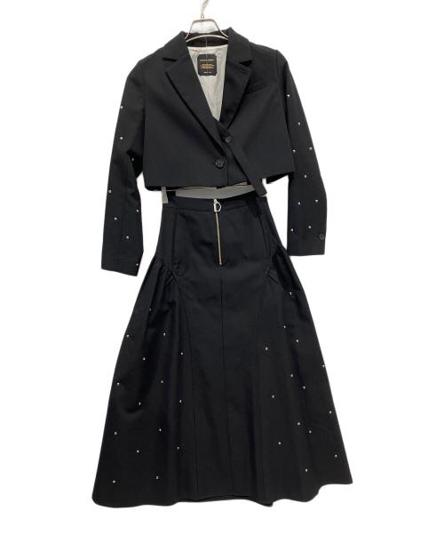 UNITED TOKYO（ユナイテッドトーキョー）UNITED TOKYO (ユナイテッドトーキョー) ショートジャケット×ボリュームスカート ブラック サイズ:FREEの古着・服飾アイテム