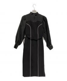 UNITED TOKYO（ユナイテッドトーキョー）の古着「ギルティーストライプタイトワンピース」｜ブラック