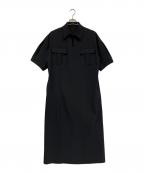 RIM.ARKリムアーク）の古着「半袖ワンピース Neck design box dress」｜ブラック