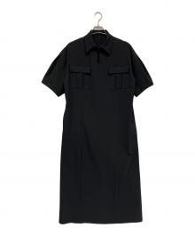 RIM.ARK（リムアーク）の古着「半袖ワンピース Neck design box dress」｜ブラック