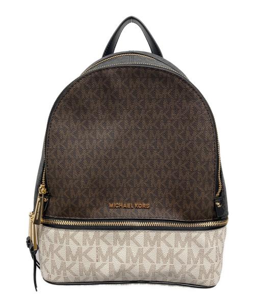 MICHAEL KORS（マイケル・コース）MICHAEL KORS (マイケル・コース) リュック ブラウン×ホワイトの古着・服飾アイテム
