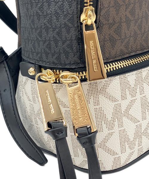 MICHAEL KORS（マイケル・コース）MICHAEL KORS (マイケル・コース) リュック ブラウン×ホワイトの古着・服飾アイテム