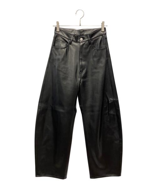 Curensology（カレンソロジー）Curensology (カレンソロジー) フェイクレザーパンツ ブラック サイズ:36の古着・服飾アイテム