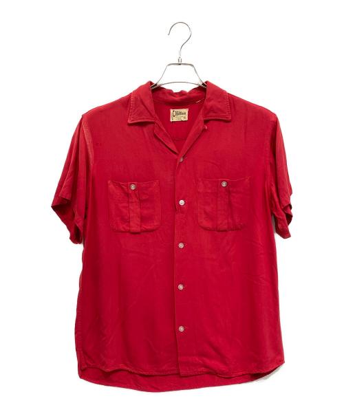 Hilton（ヒルトン）Hilton (ヒルトン) ボーリングシャツ レッド サイズ:Mの古着・服飾アイテム