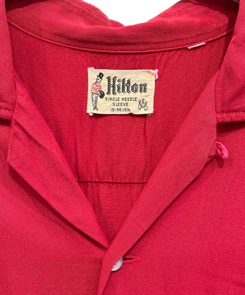 Hilton（ヒルトン）Hilton (ヒルトン) ボーリングシャツ レッド サイズ:Mの古着・服飾アイテム