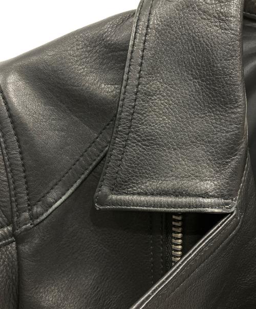 KATHARINE HAMNETT（キャサリンハムネット）KATHARINE HAMNETT (キャサリンハムネット) レザーライダースジャケット ブラック サイズ:Sの古着・服飾アイテム