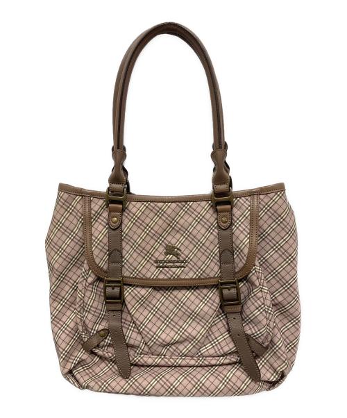 BURBERRY BLUE LABEL（バーバリーロンドンブルーレーベル）BURBERRY BLUE LABEL (バーバリーロンドンブルーレーベル) トートバッグ ピンクの古着・服飾アイテム