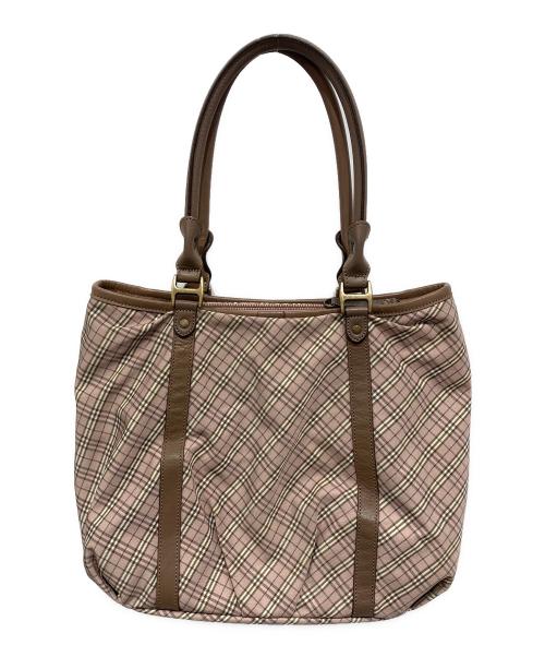BURBERRY BLUE LABEL（バーバリーロンドンブルーレーベル）BURBERRY BLUE LABEL (バーバリーロンドンブルーレーベル) トートバッグ ピンクの古着・服飾アイテム