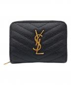 Saint Laurent Parisサンローランパリ）の古着「2つ折り財布」｜ブラック