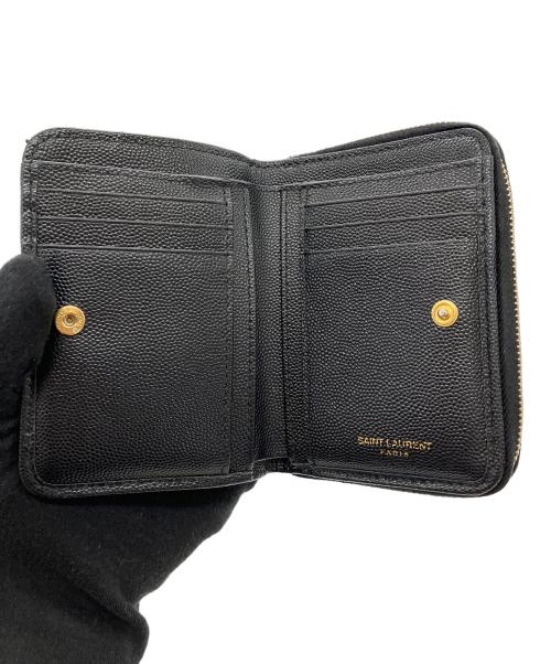 Saint Laurent Paris（サンローランパリ）Saint Laurent Paris (サンローランパリ) 2つ折り財布 ブラックの古着・服飾アイテム