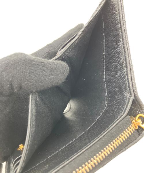 Saint Laurent Paris（サンローランパリ）Saint Laurent Paris (サンローランパリ) 2つ折り財布 ブラックの古着・服飾アイテム
