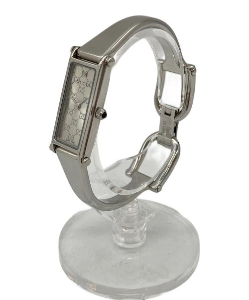 GUCCI（グッチ）GUCCI (グッチ) スクエアフェイスバングルウォッチ シルバーカラーの古着・服飾アイテム