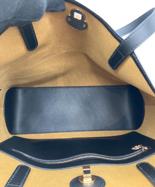 LONGCHAMP（ロンシャン）LONGCHAMP (ロンシャン) レザートートバッグ ブラックの古着・服飾アイテム