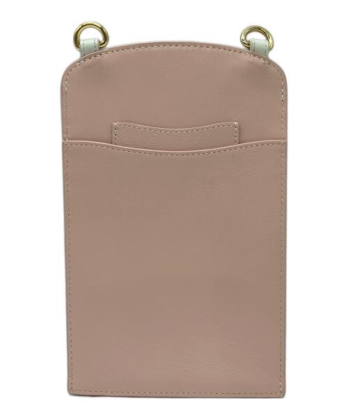 AETHER（エーテル）AETHER (エーテル) スマホショルダーポシェット ホワイト×ピンクの古着・服飾アイテム