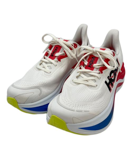 HOKAONEONE（ホカオネオネ）HOKAONEONE (ホカオネオネ) ローカットスニーカー ホワイト×レッド サイズ:29.0cmの古着・服飾アイテム