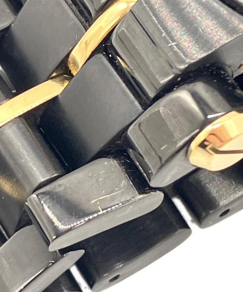 VERSACE（ヴェルサーチェ）VERSACE (ヴェルサーチェ) リストウォッチ ブラック×ゴールドの古着・服飾アイテム