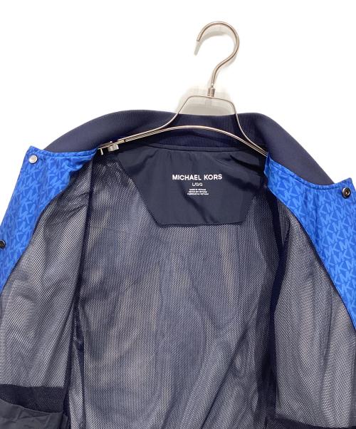 MICHAEL KORS（マイケル・コース）MICHAEL KORS (マイケル・コース) ボマージャケット ブルー×ネイビー サイズ:Ｌの古着・服飾アイテム