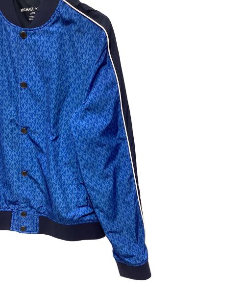 MICHAEL KORS（マイケル・コース）MICHAEL KORS (マイケル・コース) ボマージャケット ブルー×ネイビー サイズ:Ｌの古着・服飾アイテム
