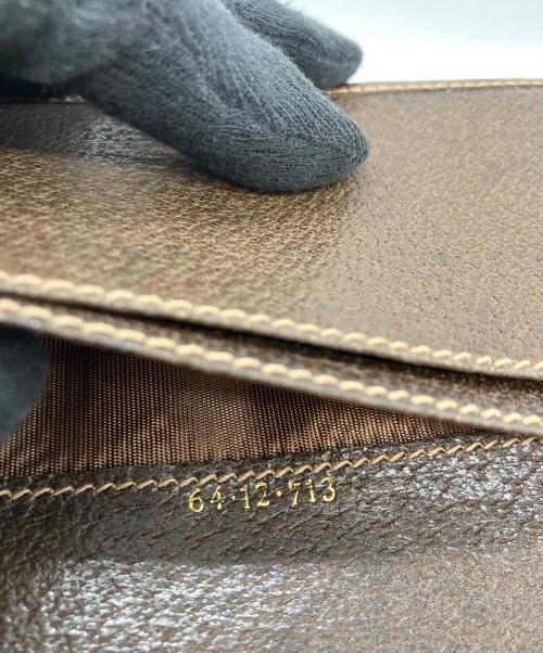 GUCCI（グッチ）GUCCI (グッチ) 2つ折り財布 GGスプリーム ブラウンの古着・服飾アイテム