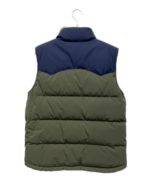Patagonia（パタゴニア）Patagonia (パタゴニア) ダウンベスト ネイビー×カーキ サイズ:Mの古着・服飾アイテム
