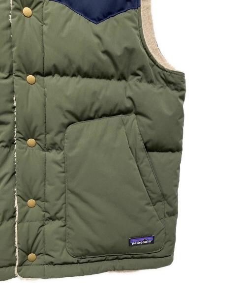 Patagonia（パタゴニア）Patagonia (パタゴニア) ダウンベスト ネイビー×カーキ サイズ:Mの古着・服飾アイテム