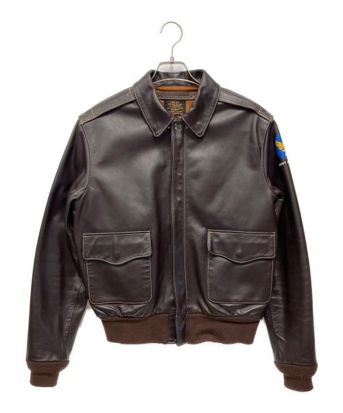 MORGAN MEMPHIS BELLE（モーガン メンフィス ベル）MORGAN MEMPHIS BELLE (モーガン メンフィス ベル) A-2 FLIGHT JACKET ブラウン サイズ:40の古着・服飾アイテム