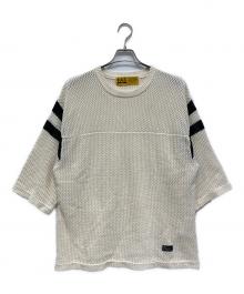 FAT（エフエーティー）の古着「メッシュニット」｜ホワイト×ブラック