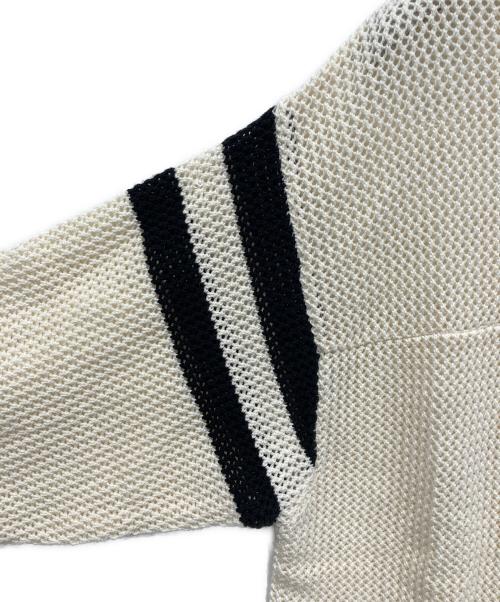 FAT（エフエーティー）FAT (エフエーティー) メッシュニット ホワイト×ブラック サイズ:TITCHの古着・服飾アイテム