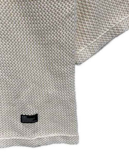 FAT（エフエーティー）FAT (エフエーティー) メッシュニット ホワイト×ブラック サイズ:TITCHの古着・服飾アイテム