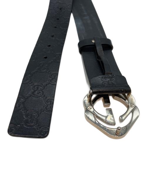 GUCCI（グッチ）GUCCI (グッチ) レザーベルト ブラック サイズ:100・40の古着・服飾アイテム