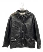DIESELディーゼル）の古着「レザージャケット」｜ブラック
