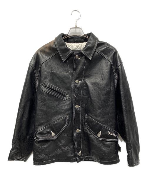 DIESEL（ディーゼル）DIESEL (ディーゼル) レザージャケット ブラック サイズ:Mの古着・服飾アイテム