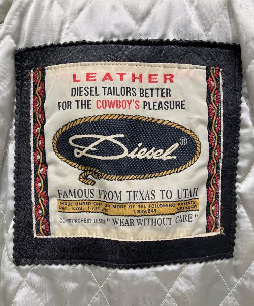 DIESEL（ディーゼル）DIESEL (ディーゼル) レザージャケット ブラック サイズ:Mの古着・服飾アイテム