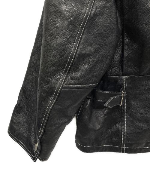 DIESEL（ディーゼル）DIESEL (ディーゼル) レザージャケット ブラック サイズ:Mの古着・服飾アイテム