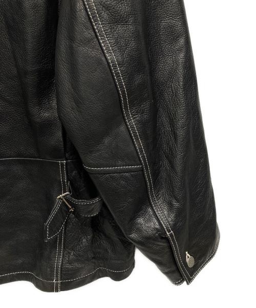DIESEL（ディーゼル）DIESEL (ディーゼル) レザージャケット ブラック サイズ:Mの古着・服飾アイテム