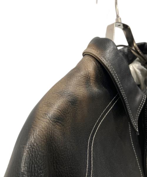 DIESEL（ディーゼル）DIESEL (ディーゼル) レザージャケット ブラック サイズ:Mの古着・服飾アイテム