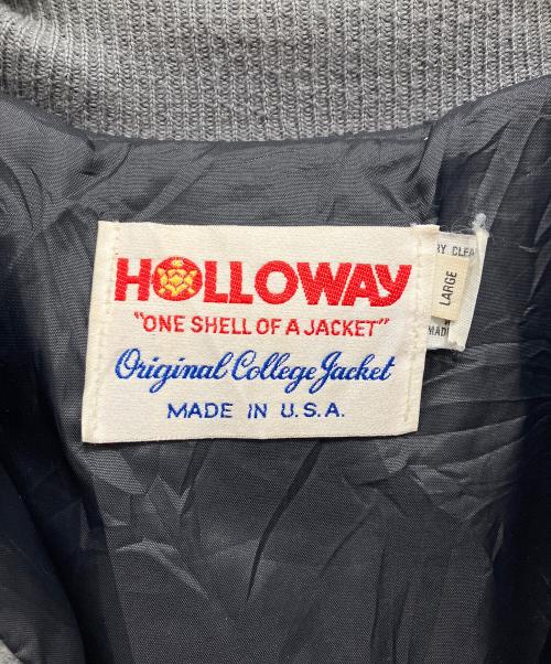 HOLLOAY（ホロウェイ）HOLLOAY (ホロウェイ) ウールスタジャン グレー×レッド サイズ:Lの古着・服飾アイテム
