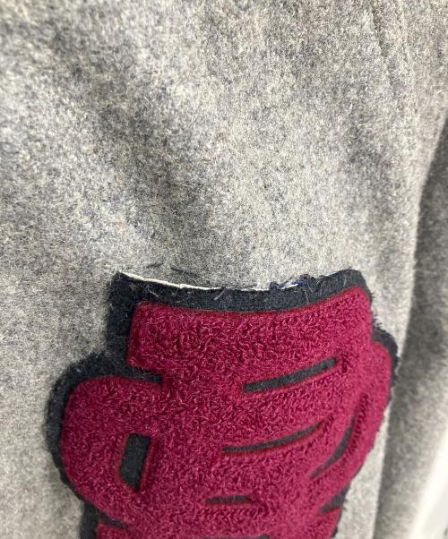 HOLLOAY（ホロウェイ）HOLLOAY (ホロウェイ) ウールスタジャン グレー×レッド サイズ:Lの古着・服飾アイテム