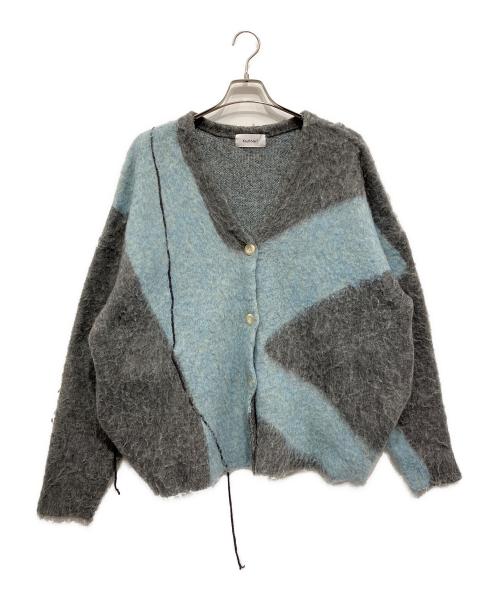 Knuth Marf（クヌースマーフ）Knuth Marf (クヌースマーフ) 厚手カーディガン ライトブルー×グレー サイズ:不明の古着・服飾アイテム