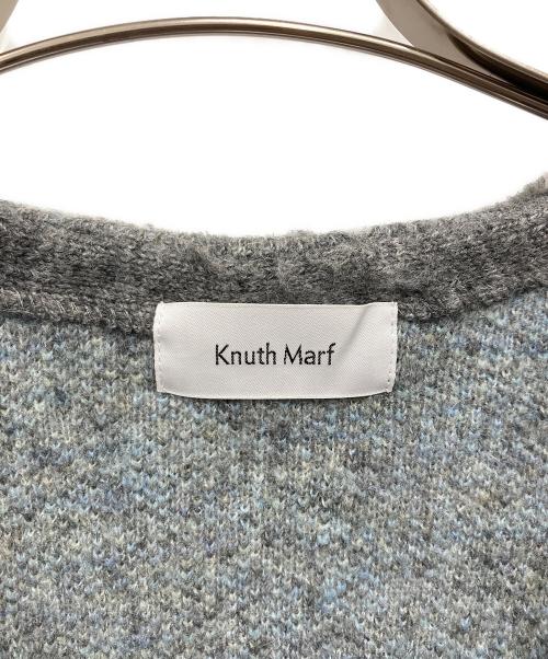 Knuth Marf（クヌースマーフ）Knuth Marf (クヌースマーフ) 厚手カーディガン ライトブルー×グレー サイズ:不明の古着・服飾アイテム
