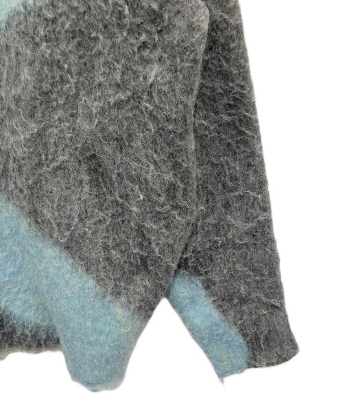 Knuth Marf（クヌースマーフ）Knuth Marf (クヌースマーフ) 厚手カーディガン ライトブルー×グレー サイズ:不明の古着・服飾アイテム