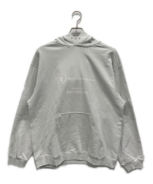 BALENCIAGA（バレンシアガ）BALENCIAGA (バレンシアガ) プルオーバーパーカー ホワイト サイズ:Sの古着・服飾アイテム