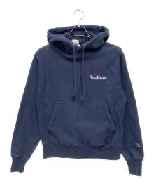Champion REVERSE WEAVE×mintcrew（チャンピオン リバース ウィーブ×ミントクルー）の古着「プルオーバーパーカー」｜ネイビー