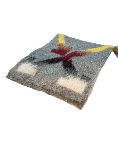 OFFWHITE（オフホワイト）OFFWHITE (オフホワイト) アルパカ混ウールマフラー グレー サイズ:O/Sの古着・服飾アイテム