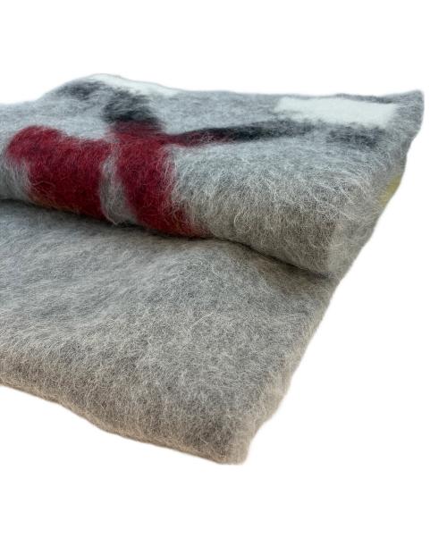 OFFWHITE（オフホワイト）OFFWHITE (オフホワイト) アルパカ混ウールマフラー グレー サイズ:O/Sの古着・服飾アイテム