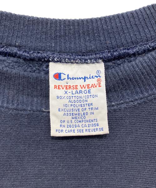 Champion REVERSE WEAVE（チャンピオン リバース ウィーブ）Champion REVERSE WEAVE (チャンピオン リバース ウィーブ) ワンポイント刺繍スウェット ネイビー サイズ:XLの古着・服飾アイテム