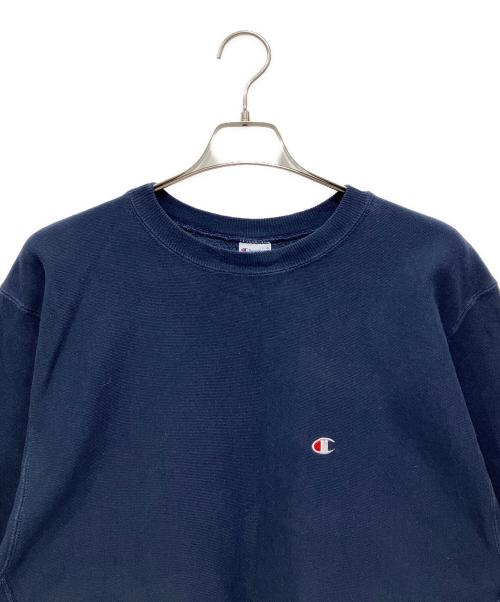 Champion REVERSE WEAVE（チャンピオン リバース ウィーブ）Champion REVERSE WEAVE (チャンピオン リバース ウィーブ) ワンポイント刺繍スウェット ネイビー サイズ:XLの古着・服飾アイテム