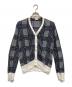MONCLER GAMME BLEU（モンクレール ガム ブルー）の古着「MAGLIONE TRICOT CARDIGAN」｜ネイビー×ホワイト