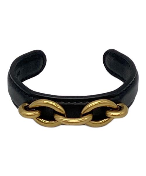 Saint Laurent Paris（サンローランパリ）Saint Laurent Paris (サンローランパリ) ブレスレット ブラック×ゴールドの古着・服飾アイテム